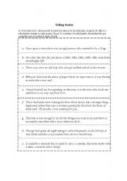 English Worksheet: Telling stories