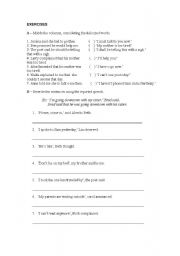 English Worksheet: Direct and Indirect speech