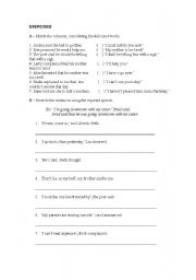 English worksheet: Direct and Indirect speech