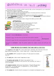 English Worksheet: Guidelines on text writing