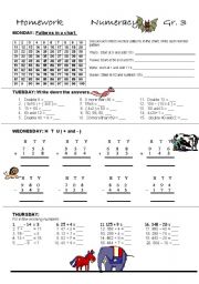 English Worksheet: maths 