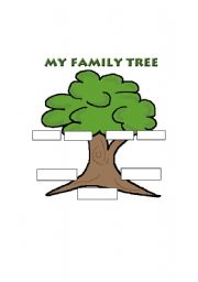 English Worksheet: family tree template