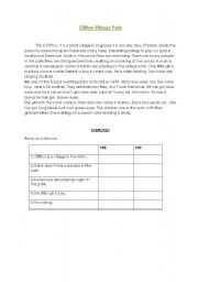 English worksheet: Clifton Village Park