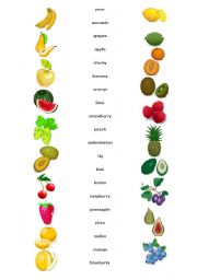 English Worksheet: FRUIT