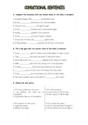English Worksheet: Conditional sentences: Types 0 and 1