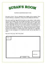 English Worksheet: Susans room