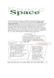 English Worksheet: Past simple about space issues