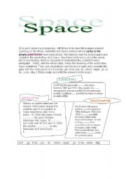 English worksheet: Past simple about space issues