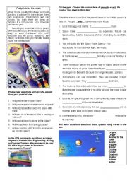 English Worksheet: Space