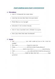 English worksheet: Past Simple and Past Continuous