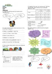 English Worksheet: 6th grade exam