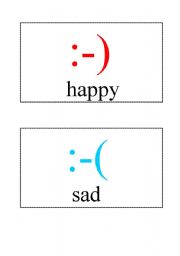 English worksheet: feelings / emotions in the computer way :)