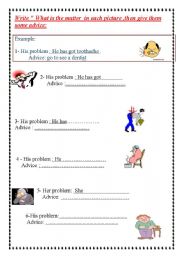 English worksheet: giving advice