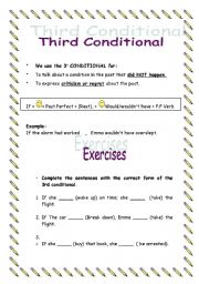English Worksheet: Conditional type 3