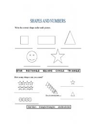 English Worksheet: shapes