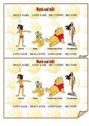 English Worksheet: Disney and Parts of the Body 