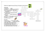 English Worksheet: crossword