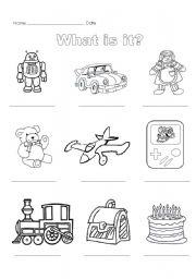 English Worksheet: What is it? - Vocabulary: toys