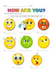 English Worksheet: How are you?