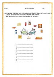 English Worksheet: FOOD/ COUNTABLES AND UNCOUNTABLES