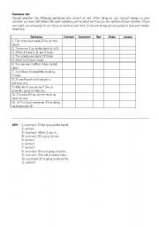 English Worksheet: future practice game - future bet