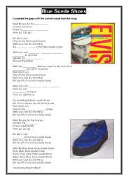 English Worksheet: Blue Suede Shoes