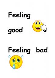 English Worksheet: Feeling good/Feeling bad