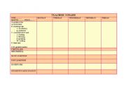 English Worksheet: TEACHERS DIARY