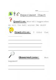 English Worksheet: Experiment chart