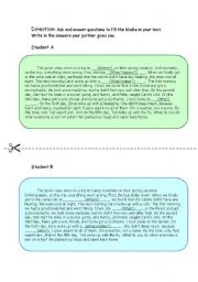 English worksheet: information gap