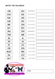 English worksheet: Word Parts