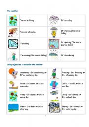 English Worksheet: Weather!!