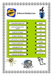 Halloween matching game