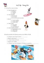 English Worksheet: Surfs Up - Viewing Quiz