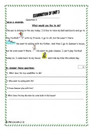 English worksheet: English test related to sports 