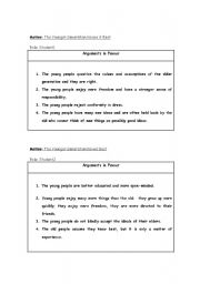 English Worksheet: young people know it best- debate