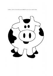 English worksheet: Cow puppet