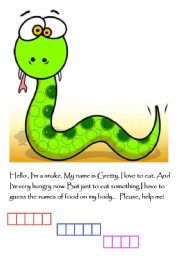 English Worksheet: The Snake