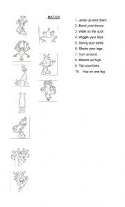 English worksheet: Do the actions