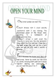 English Worksheet: Reading !