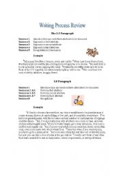 English worksheet: Writing a paragraph