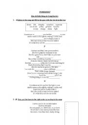 English worksheet: Rise & Fall - song lyrics