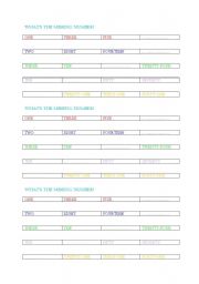 English worksheet: NUMBERS