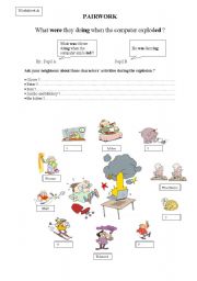 English Worksheet: What were they doing ? WS A
