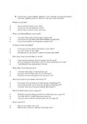 English Worksheet: Indirect questions