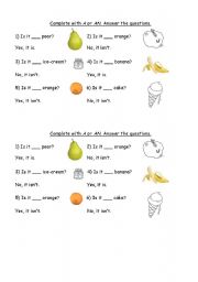 English Worksheet: Indefinite Articles