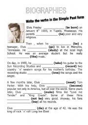 English Worksheet: Biographies