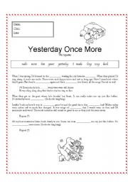 English Worksheet: Yesterday once more
