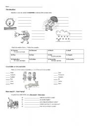 English Worksheet: weather - countables-uncountables