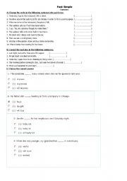 English worksheet: past simple